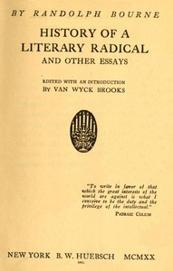 Cover of History of a literary radical, a...