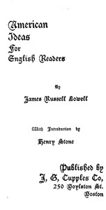 Cover of American ideas for English reade...