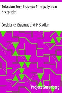 Cover of Selections from Erasmus: Princip...