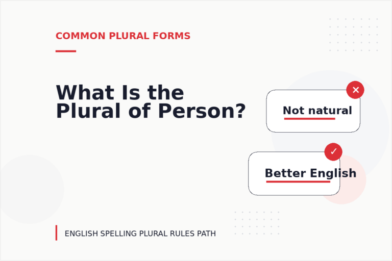 What Is the Plural of Person?