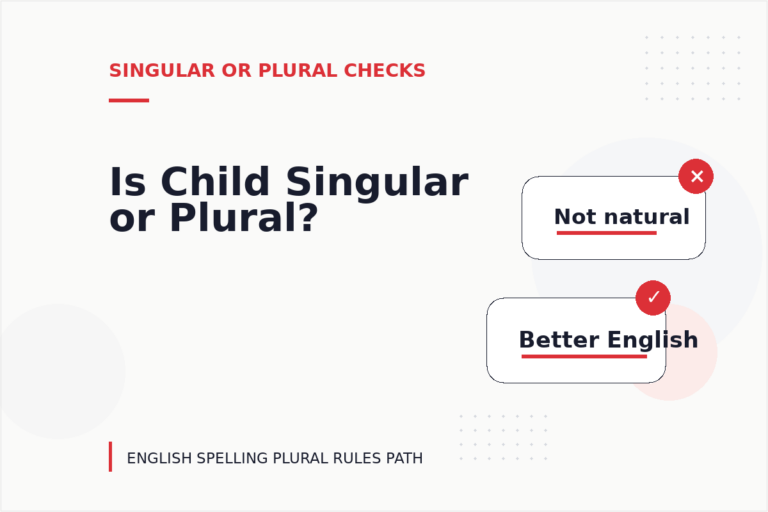 Is Child Singular or Plural?