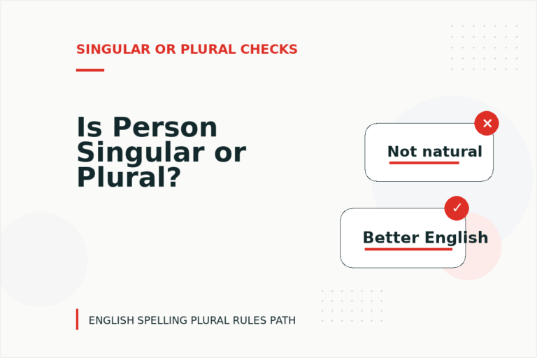 Is Person Singular or Plural?
