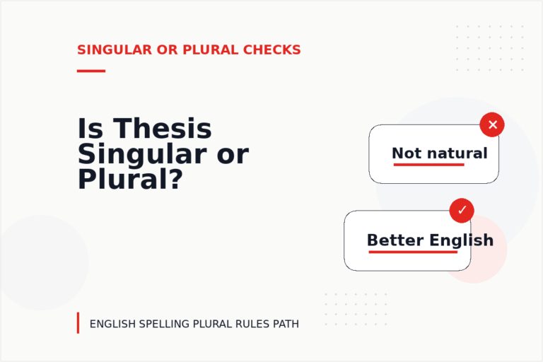 Is Thesis Singular or Plural?