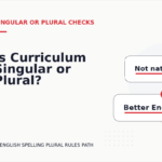 Is Curriculum Singular or Plural?