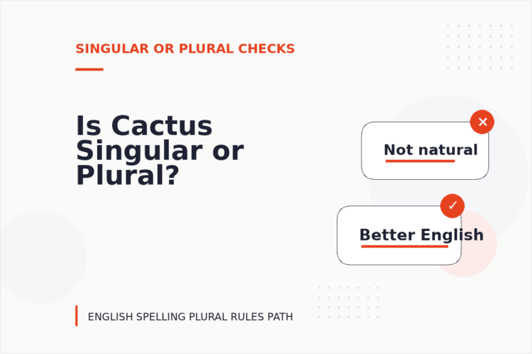 Is Cactus Singular or Plural?