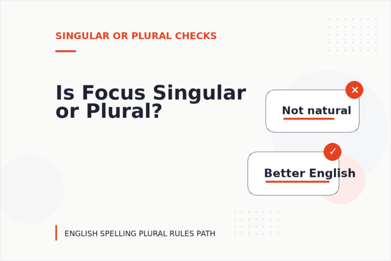 Is Focus Singular or Plural?