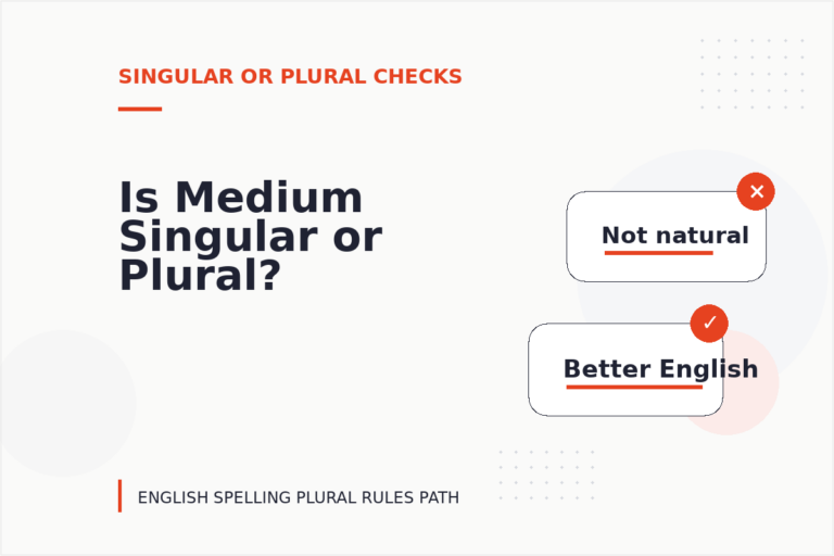 Is Medium Singular or Plural?