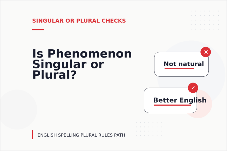Is Phenomenon Singular or Plural?