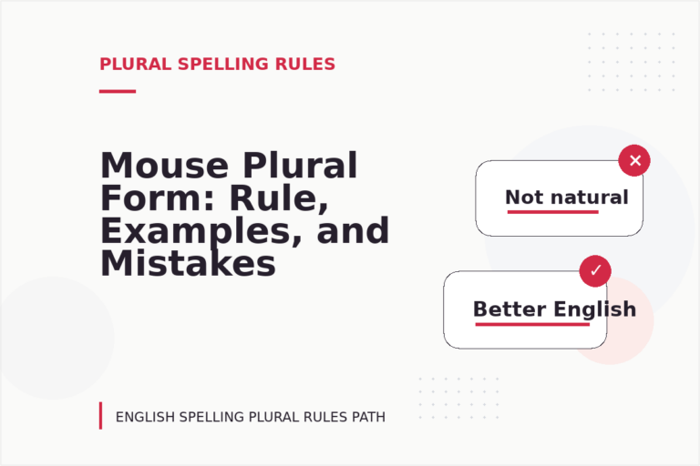 Mouse Plural Form: Rule, Examples, and Mistakes