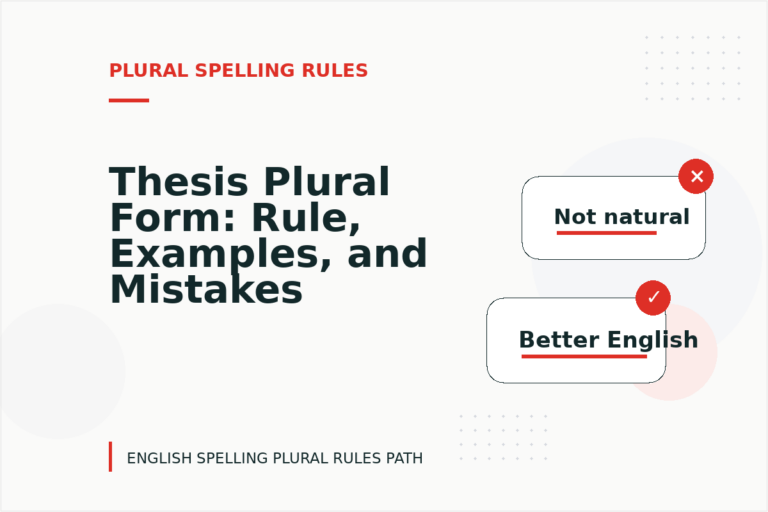 Thesis Plural Form: Rule, Examples, and Mistakes