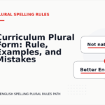 Curriculum Plural Form: Rule, Examples, and Mistakes