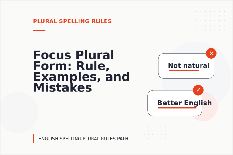 Focus Plural Form: Rule, Examples, and Mistakes