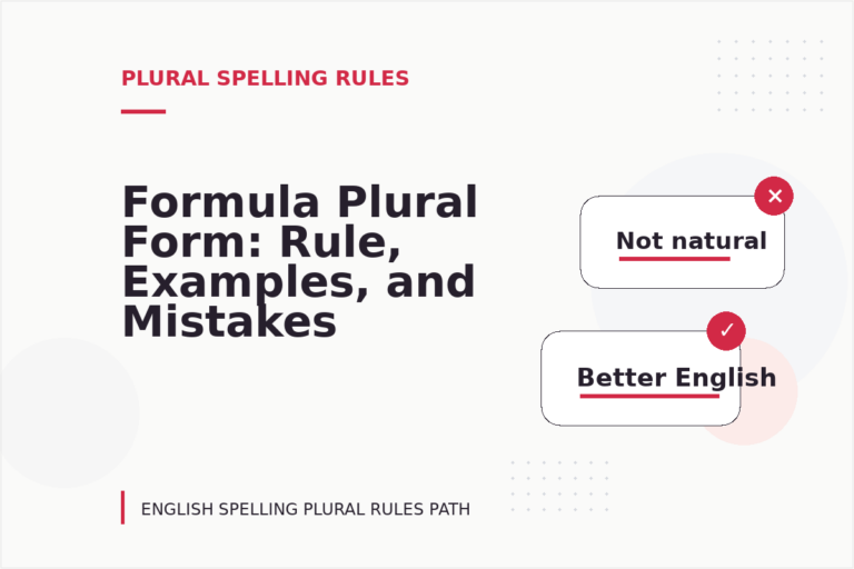 Formula Plural Form: Rule, Examples, and Mistakes