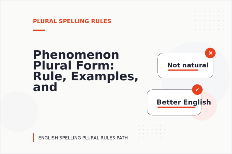 Phenomenon Plural Form: Rule, Examples, and Mistakes Phenomenon Plural Form: Rule, Examples, and Mistakes