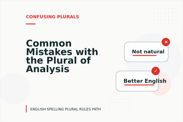 Common Mistakes with the Plural of Analysis