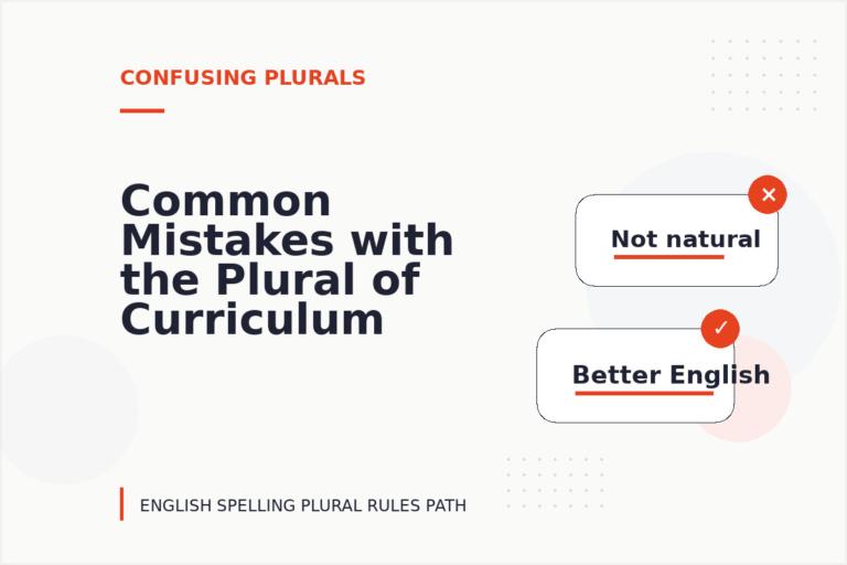 Common Mistakes with the Plural of Curriculum