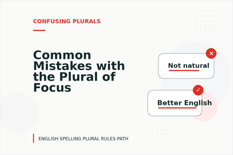Common Mistakes with the Plural of Focus Common Mistakes with the Plural of Focus