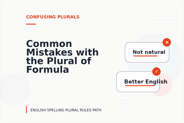 Common Mistakes with the Plural of Formula