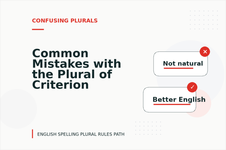 Common Mistakes with the Plural of Criterion