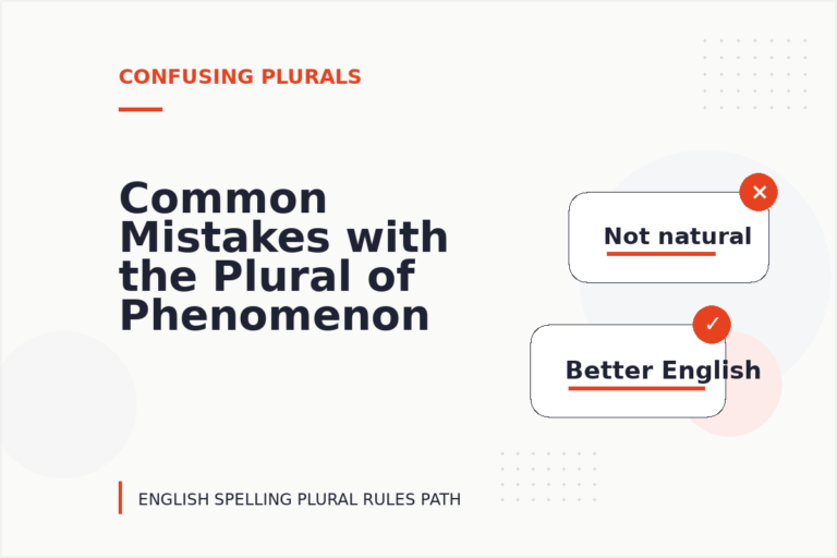 Common Mistakes with the Plural of Phenomenon